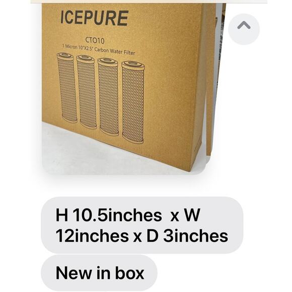 4x IcePure CT010 1 Micron 10.5”X12”X3" Carbon Water Filter Cartridge Replacement - Picture 5 of 5